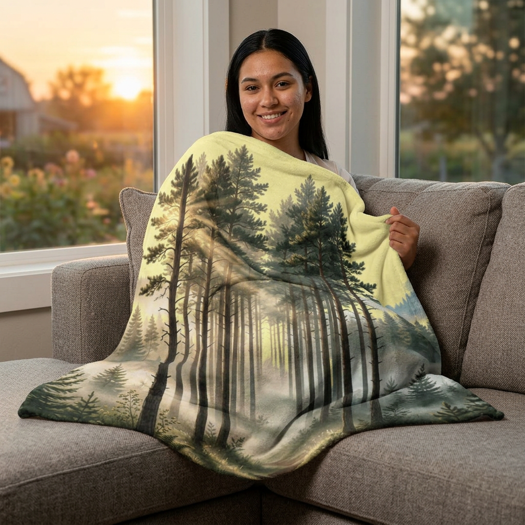 Forest Quiet™ — Sherpa Fleece Blanket