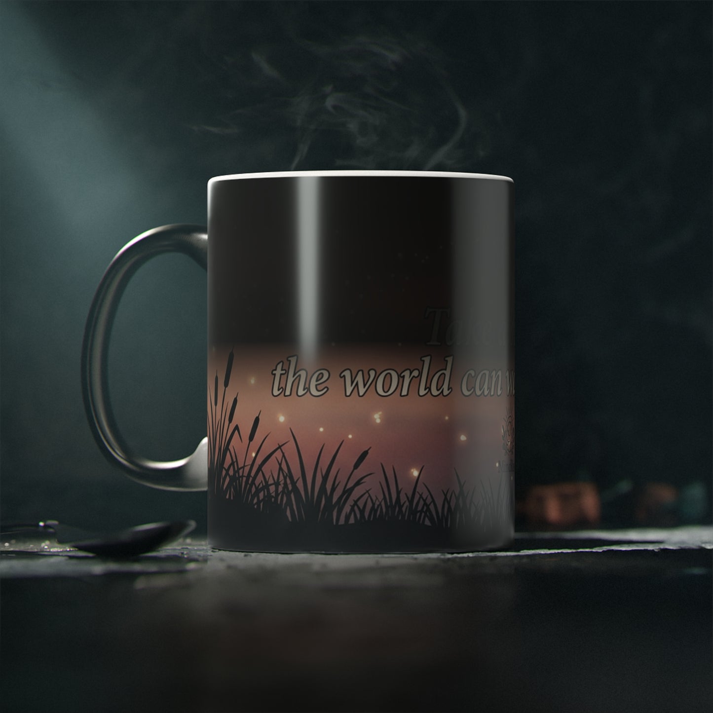 “The World Can Wait” — Heat Reveal Mug
