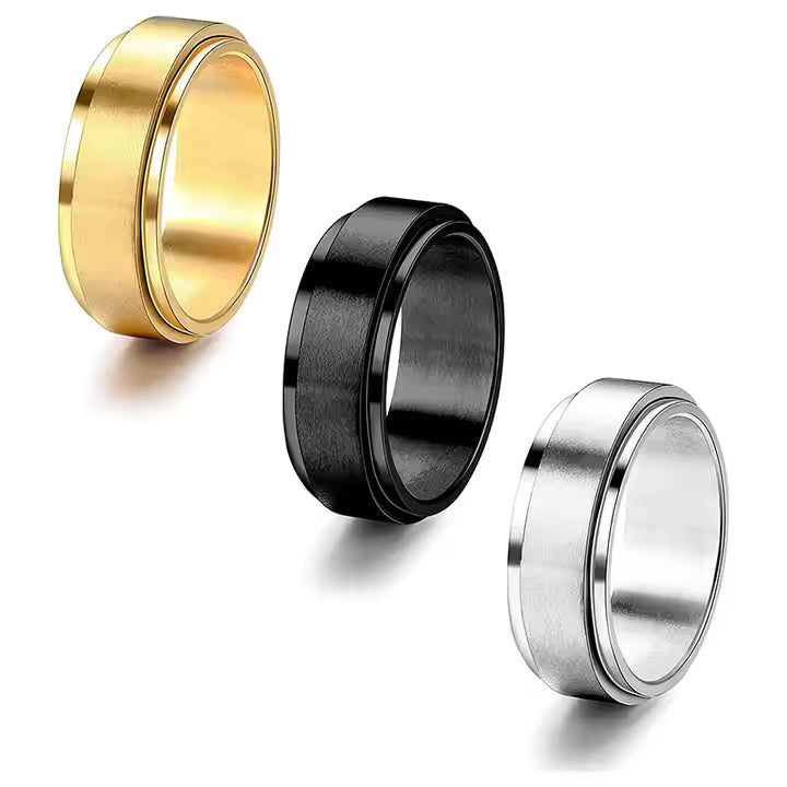 Stainless Steel Fidget Dress Ring image 1